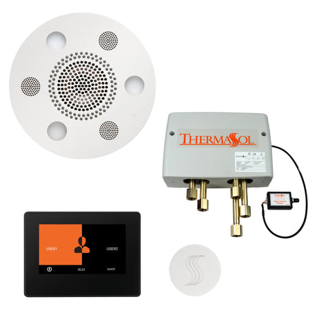 ThermaSol ThermaTouch 7" Control Serenity Rainhead Total Steam Shower Package, Round