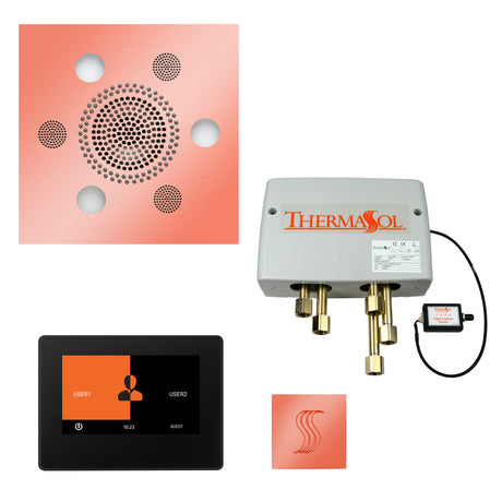ThermaSol ThermaTouch 7" Control Serenity Rainhead Total Steam Shower Package, Square