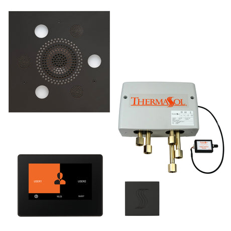 ThermaSol ThermaTouch 7" Control Serenity Rainhead Total Steam Shower Package, Square