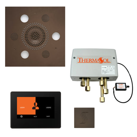 ThermaSol ThermaTouch 7" Control Serenity Rainhead Total Steam Shower Package, Square