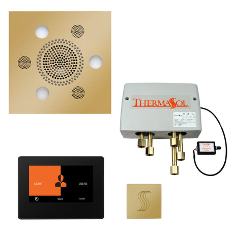 ThermaSol ThermaTouch 7" Control Serenity Rainhead Total Steam Shower Package, Square