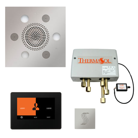 ThermaSol ThermaTouch 7" Control Serenity Rainhead Total Steam Shower Package, Square