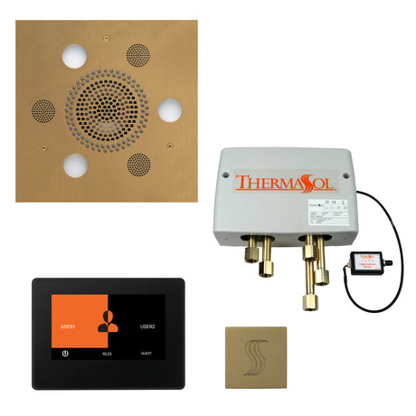 ThermaSol ThermaTouch 7" Control Serenity Rainhead Total Steam Shower Package, Square