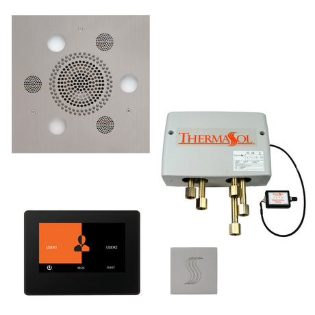ThermaSol ThermaTouch 7" Control Serenity Rainhead Total Steam Shower Package, Square