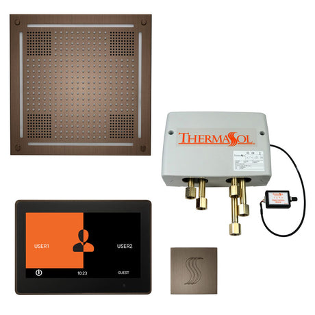 ThermaSol ThermaTouch 10" Control HydroVive 18" Rainhead Total Steam Shower Package