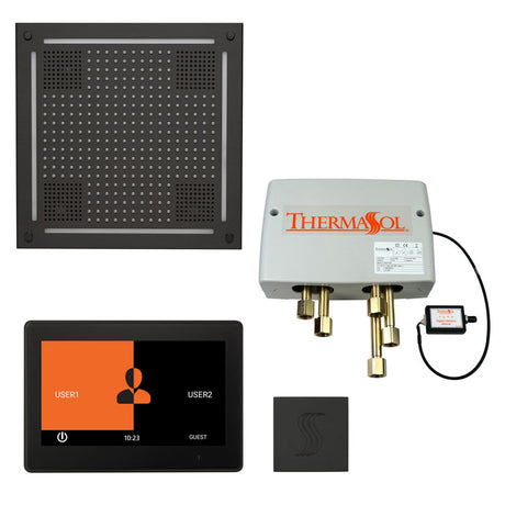 ThermaSol ThermaTouch 10" Control HydroVive 18" Rainhead Total Steam Shower Package
