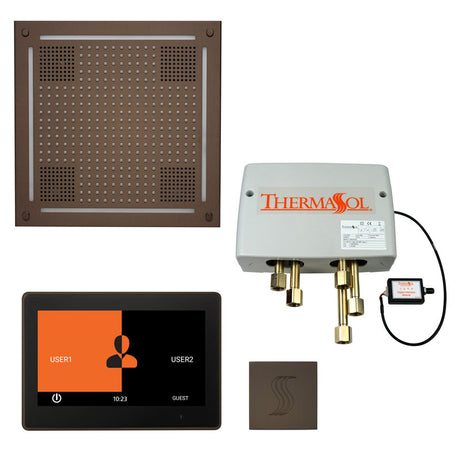 ThermaSol ThermaTouch 10" Control HydroVive 18" Rainhead Total Steam Shower Package