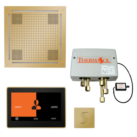 ThermaSol ThermaTouch 10" Control HydroVive 18" Rainhead Total Steam Shower Package