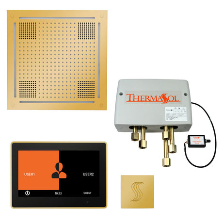 ThermaSol ThermaTouch 10" Control HydroVive 18" Rainhead Total Steam Shower Package