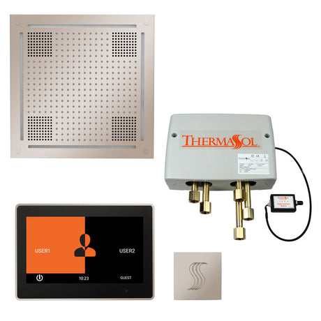 ThermaSol ThermaTouch 10" Control HydroVive 18" Rainhead Total Steam Shower Package