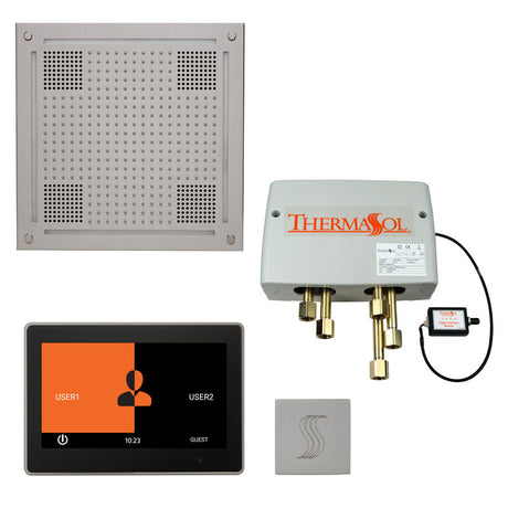 ThermaSol ThermaTouch 10" Control HydroVive 18" Rainhead Total Steam Shower Package