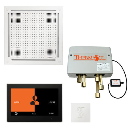 ThermaSol ThermaTouch 10" Control HydroVive 18" Rainhead Total Steam Shower Package