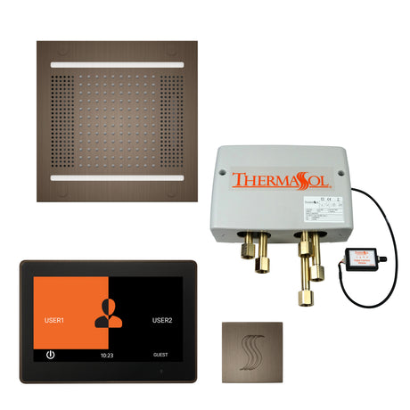 ThermaSol ThermaTouch 10" Control HydroVive 14" Rainhead Total Steam Shower Package