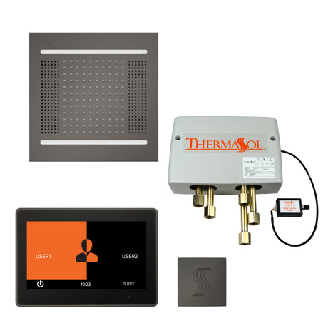 ThermaSol ThermaTouch 10" Control HydroVive 14" Rainhead Total Steam Shower Package