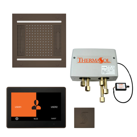 ThermaSol ThermaTouch 10" Control HydroVive 14" Rainhead Total Steam Shower Package