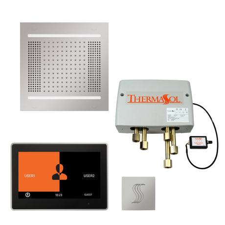 ThermaSol ThermaTouch 10" Control HydroVive 14" Rainhead Total Steam Shower Package