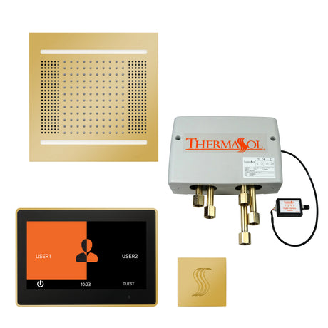 ThermaSol ThermaTouch 10" Control HydroVive 14" Rainhead Total Steam Shower Package