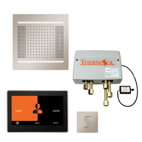 ThermaSol ThermaTouch 10" Control HydroVive 14" Rainhead Total Steam Shower Package