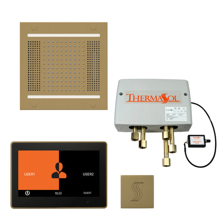 ThermaSol ThermaTouch 10" Control HydroVive 14" Rainhead Total Steam Shower Package