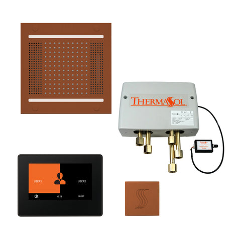 ThermaSol ThermaTouch 7" Control HydroVive 14" Rainhead Total Steam Shower Package