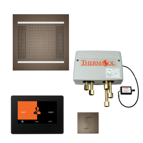 ThermaSol ThermaTouch 7" Control HydroVive 14" Rainhead Total Steam Shower Package