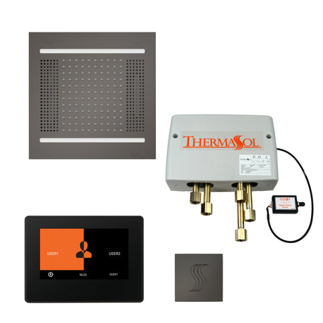 ThermaSol ThermaTouch 7" Control HydroVive 14" Rainhead Total Steam Shower Package