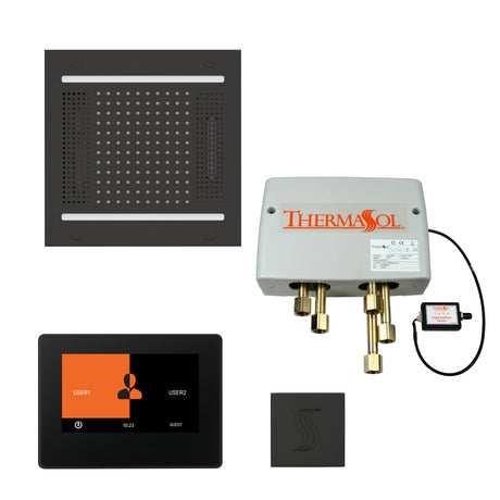 ThermaSol ThermaTouch 7" Control HydroVive 14" Rainhead Total Steam Shower Package