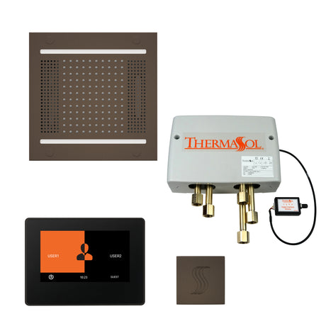 ThermaSol ThermaTouch 7" Control HydroVive 14" Rainhead Total Steam Shower Package