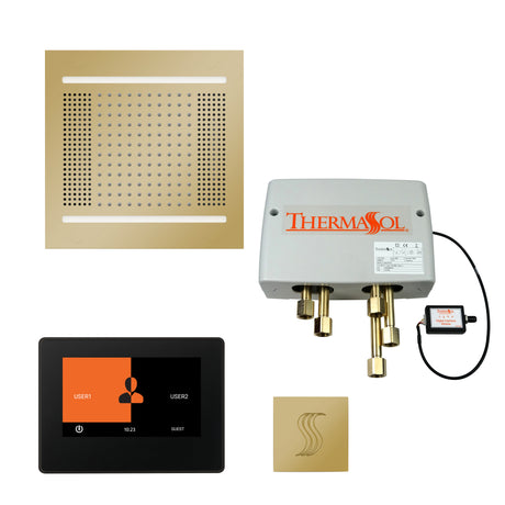 ThermaSol ThermaTouch 7" Control HydroVive 14" Rainhead Total Steam Shower Package