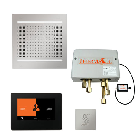 ThermaSol ThermaTouch 7" Control HydroVive 14" Rainhead Total Steam Shower Package