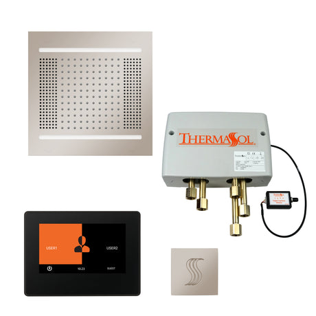 ThermaSol ThermaTouch 7" Control HydroVive 14" Rainhead Total Steam Shower Package