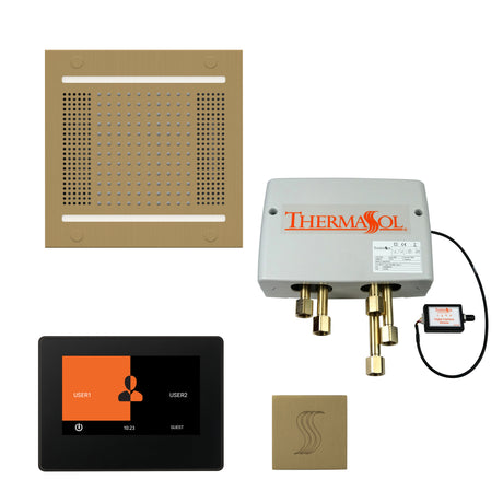 ThermaSol ThermaTouch 7" Control HydroVive 14" Rainhead Total Steam Shower Package