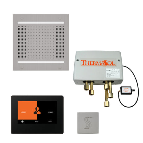 ThermaSol ThermaTouch 7" Control HydroVive 14" Rainhead Total Steam Shower Package