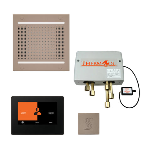 ThermaSol ThermaTouch 7" Control HydroVive 14" Rainhead Total Steam Shower Package