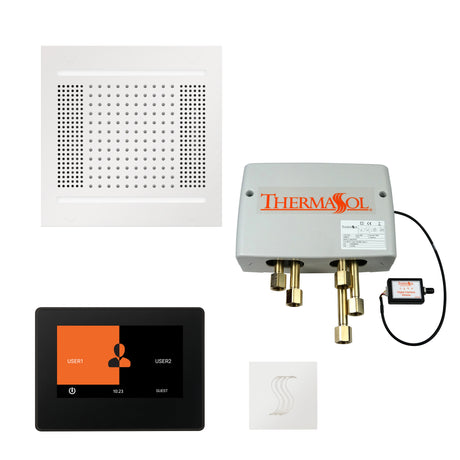 ThermaSol ThermaTouch 7" Control HydroVive 14" Rainhead Total Steam Shower Package