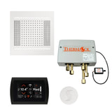ThermaSol SignaTouch 5" Control HydroVive 14"in Rainhead Total Steam Shower Package, Square
