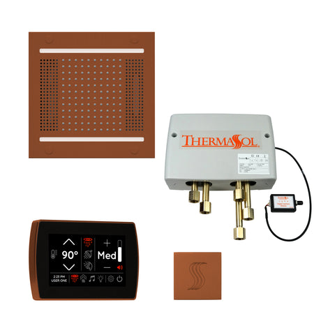 ThermaSol SignaTouch 5" Control HydroVive 14"in Rainhead Total Steam Shower Package