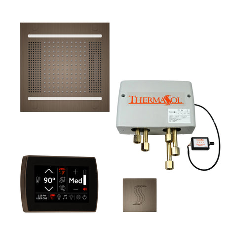 ThermaSol SignaTouch 5" Control HydroVive 14"in Rainhead Total Steam Shower Package