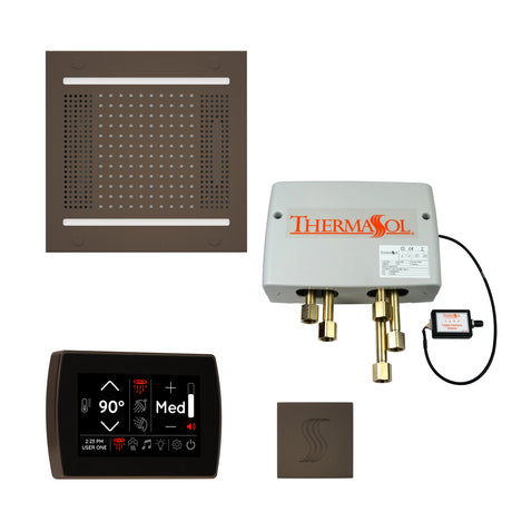 ThermaSol SignaTouch 5" Control HydroVive 14"in Rainhead Total Steam Shower Package