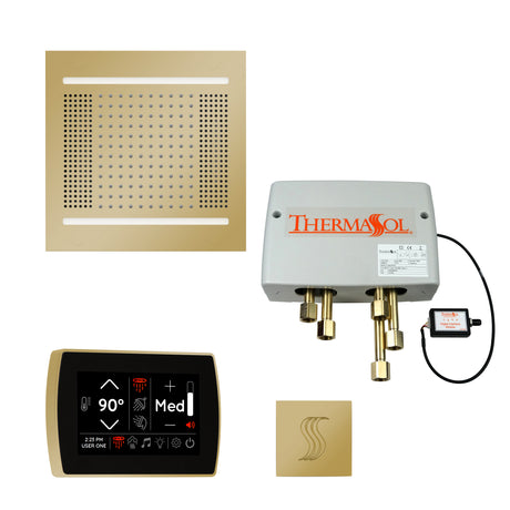 ThermaSol SignaTouch 5" Control HydroVive 14"in Rainhead Total Steam Shower Package