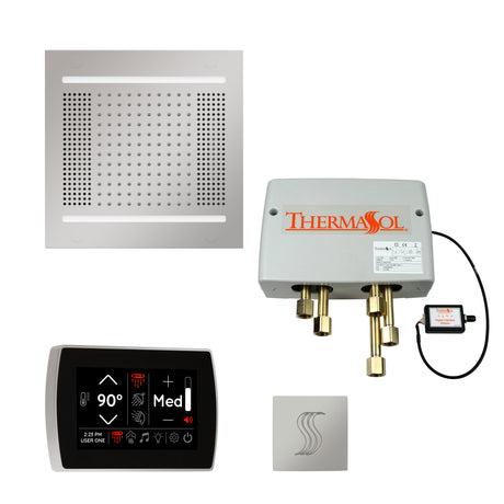 ThermaSol SignaTouch 5" Control HydroVive 14"in Rainhead Total Steam Shower Package