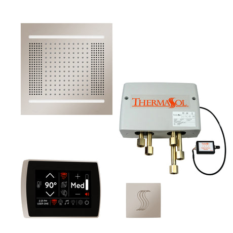 ThermaSol SignaTouch 5" Control HydroVive 14"in Rainhead Total Steam Shower Package