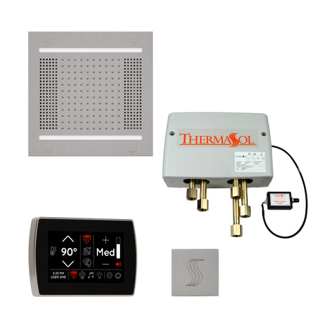 ThermaSol SignaTouch 5" Control HydroVive 14"in Rainhead Total Steam Shower Package