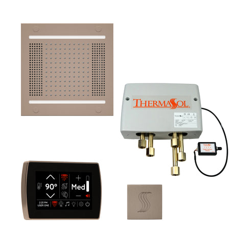 ThermaSol SignaTouch 5" Control HydroVive 14"in Rainhead Total Steam Shower Package