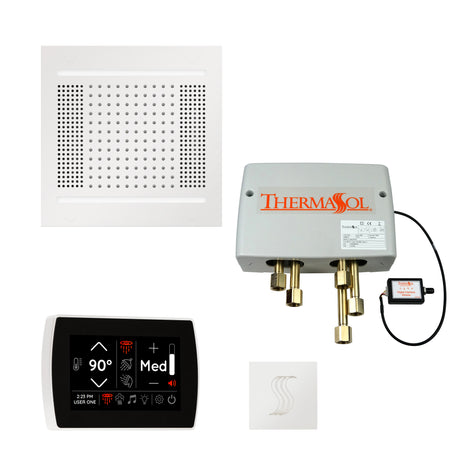 ThermaSol SignaTouch 5" Control HydroVive 14"in Rainhead Total Steam Shower Package