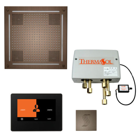 ThermaSol ThermaTouch 7" Control HydroVive 18" Rainhead Total Steam Shower Package