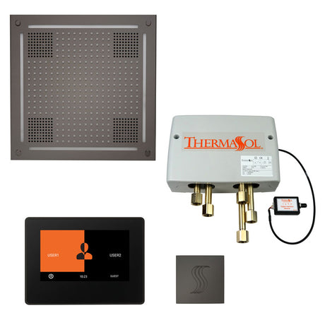 ThermaSol ThermaTouch 7" Control HydroVive 18" Rainhead Total Steam Shower Package
