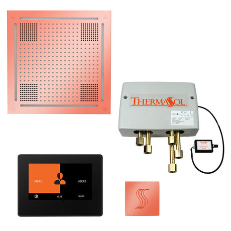 ThermaSol ThermaTouch 7" Control HydroVive 18" Rainhead Total Steam Shower Package