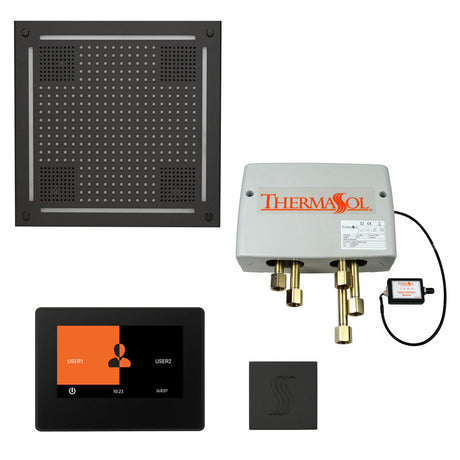 ThermaSol ThermaTouch 7" Control HydroVive 18" Rainhead Total Steam Shower Package