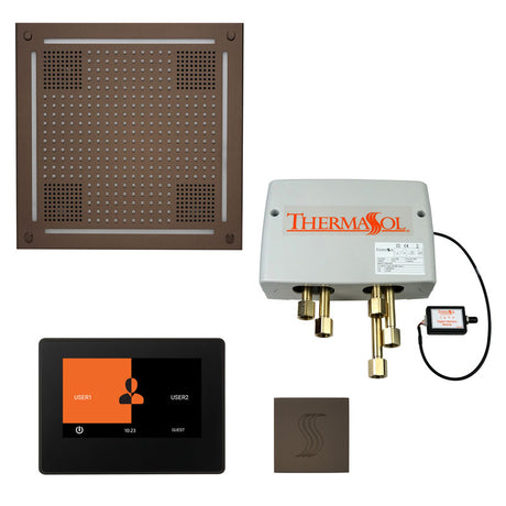 ThermaSol ThermaTouch 7" Control HydroVive 18" Rainhead Total Steam Shower Package